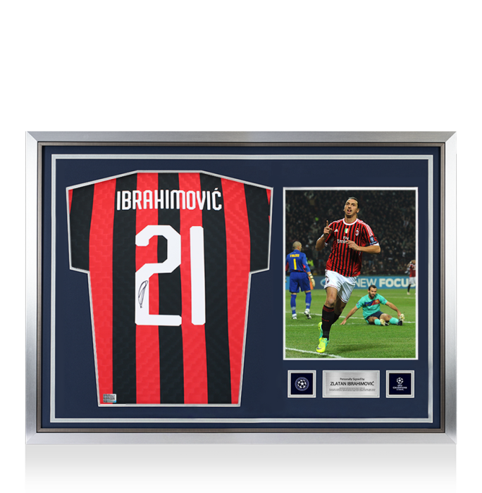 Zlatan Ibrahimovic Official UEFA Champions League Back Signed and