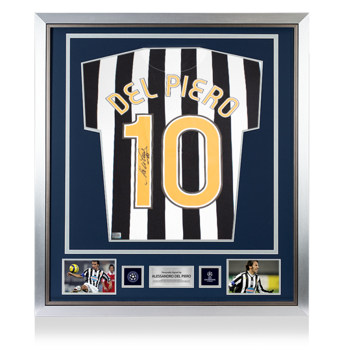 Alessandro Del Piero Official UEFA Champions League Back Signed