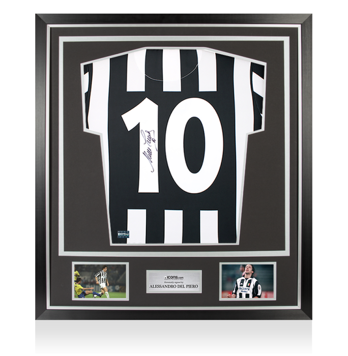 Alessandro Del Piero Back Autographed Juventus 1994-95 Home Jersey
