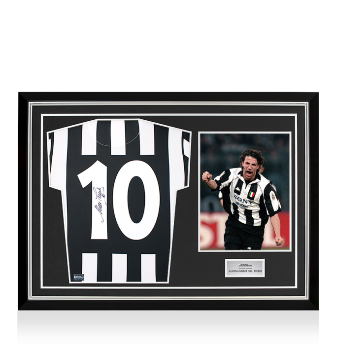 Alessandro Del Piero Back Signed Juventus 1994-95 Home Shirt With