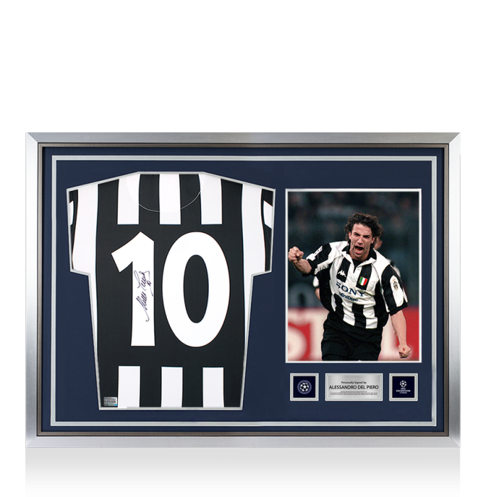 Alessandro Del Piero Official UEFA Champions League Back Signed