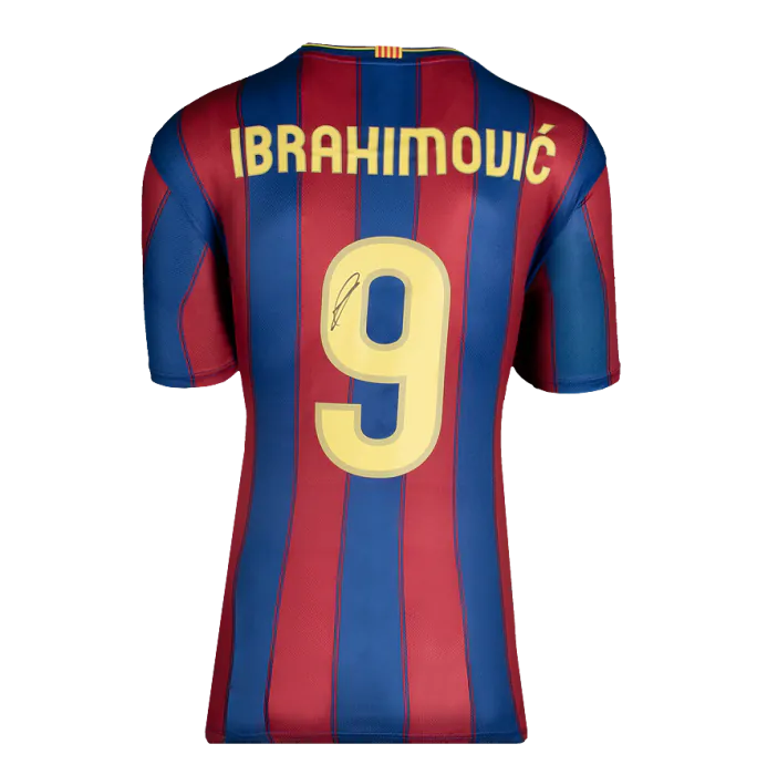 FC Barcelona Ibrahimovic 長袖ユニフォーム L David Villa & Zlatan Ibrahimovic Signed Barcelona Shirts In