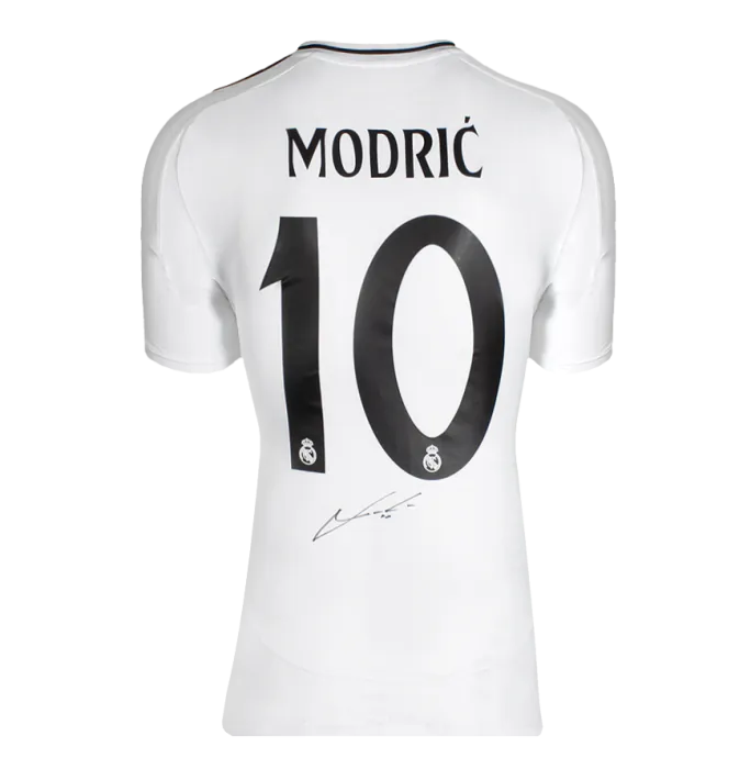 Luka Modric Back Signed Real Madrid 2024-25 Home Shirt In Hero