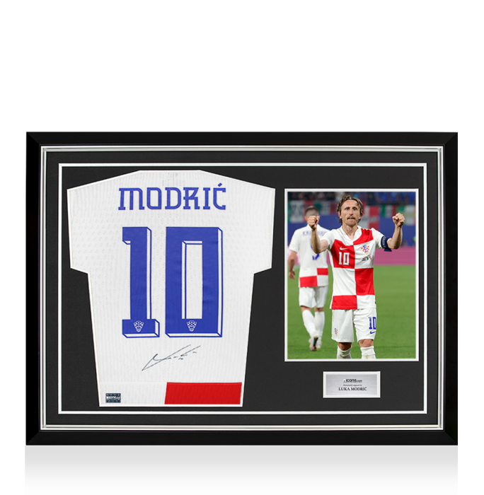 MATCH ISSUE Luka Modric Back Signed Croatia 2024 Home Shirt In