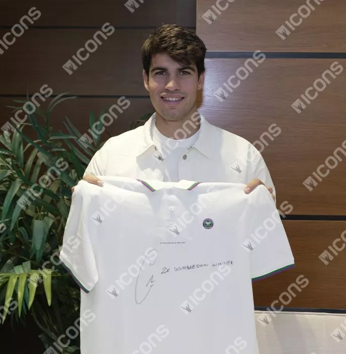 Carlos Alcaraz Signed Wimbledon Polo Shirt - 
