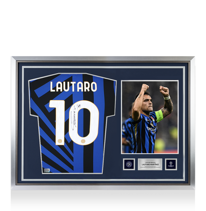 インテル ラウタロ マルティネスLAUTARO サイン ユニフォーム Lautaro Martinez Official UEFA Champions League Back Signed and