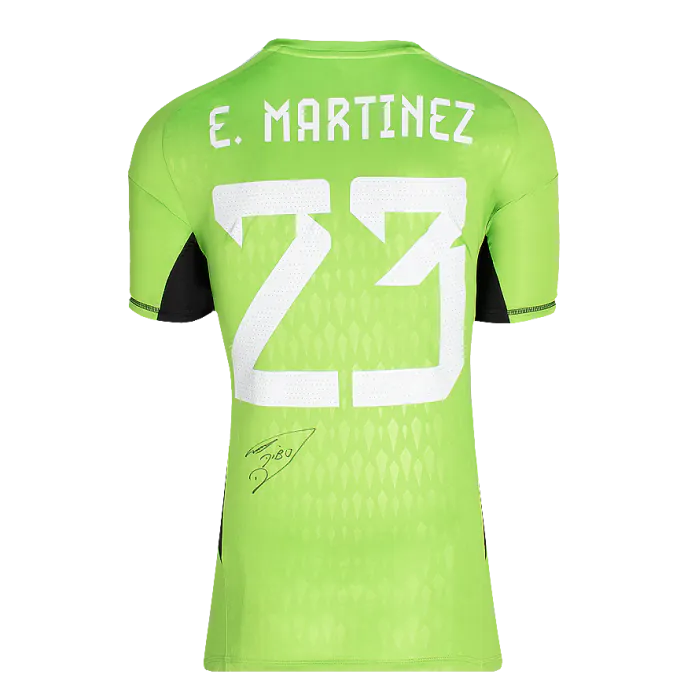 Emiliano Martinez Back Signed Argentina 2022 Home Goalkeeper Shirt