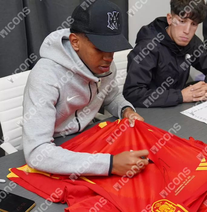 Lamine Yamal サイン入りスペイン代表シャツ Spain Lamine Yamal Signed Soccer Jersey BAS Beckett