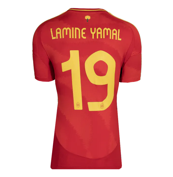 Lamine Yamal Front Signed Spain 2024 Home Shirt In Deluxe Packaging