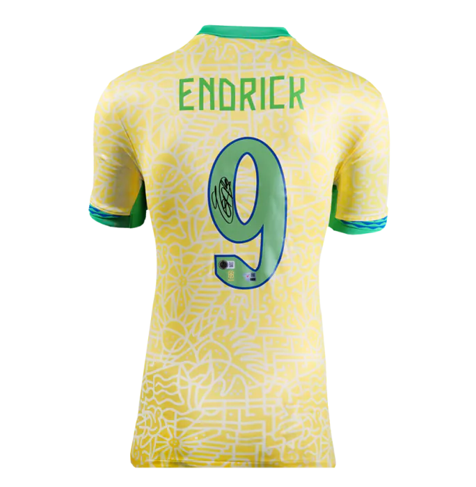 Endrick Official FIFA World Cup™ Back Signed and Framed Brazil