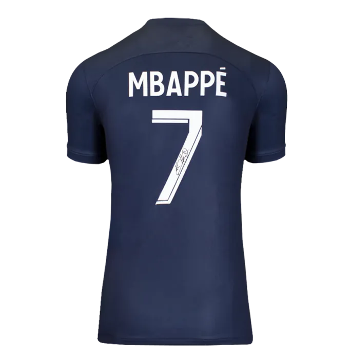 Kylian Mbappe Back Signed Paris Saint-Germain 2022-23 Home shirt