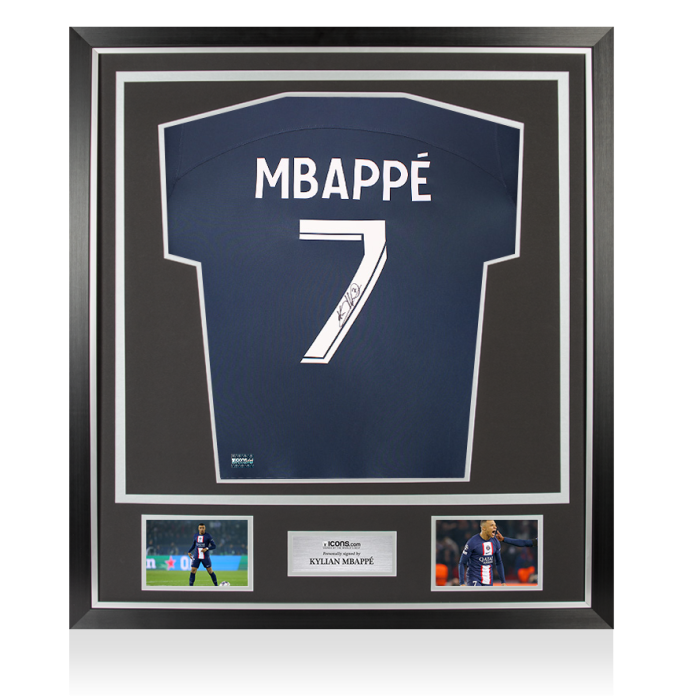 Kylian Mbappe Back Signed Paris Saint-Germain 2022-23 Home shirt