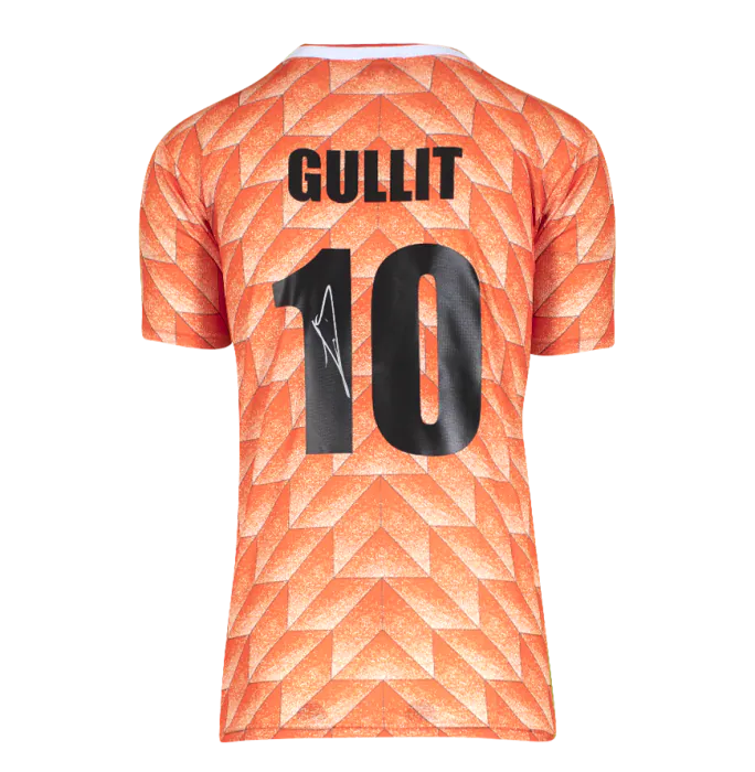 Ruud Gullit Back Signed Netherlands 1988 Home Shirt In Classic Frame