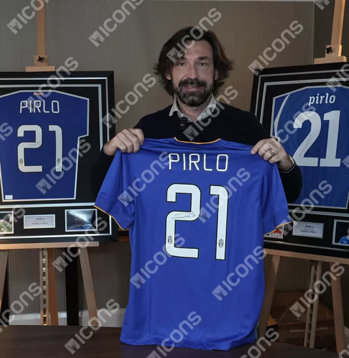 Andrea Pirlo Back Signed Juventus 2014-15 Away Shirt In