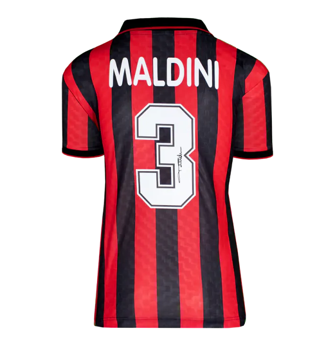 Paolo Maldini Official UEFA Champions League Back Signed and