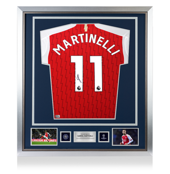 Gabriel Martinelli Official UEFA Champions League Back Signed and