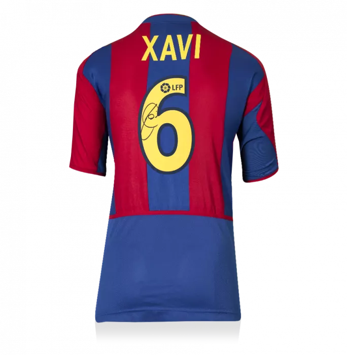 FC BarcelonaユニフォームXAVI正規品希少 Xavi Hernandez Signed Fc Barcelona Shirt Jersey WITH BECKETT
