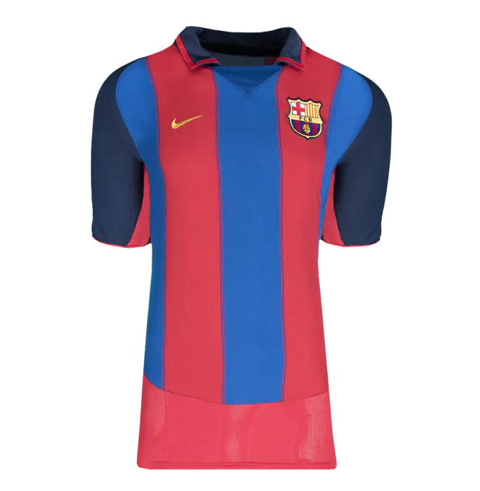 Xavi Official FC Barcelona Back Signed and Framed 2003-04 Home Shirt