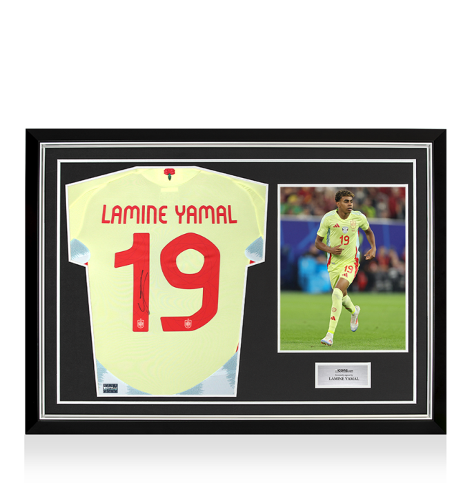 Lamine Yamal Back Signed Spain Authentic 2024-25 Away Shirt In