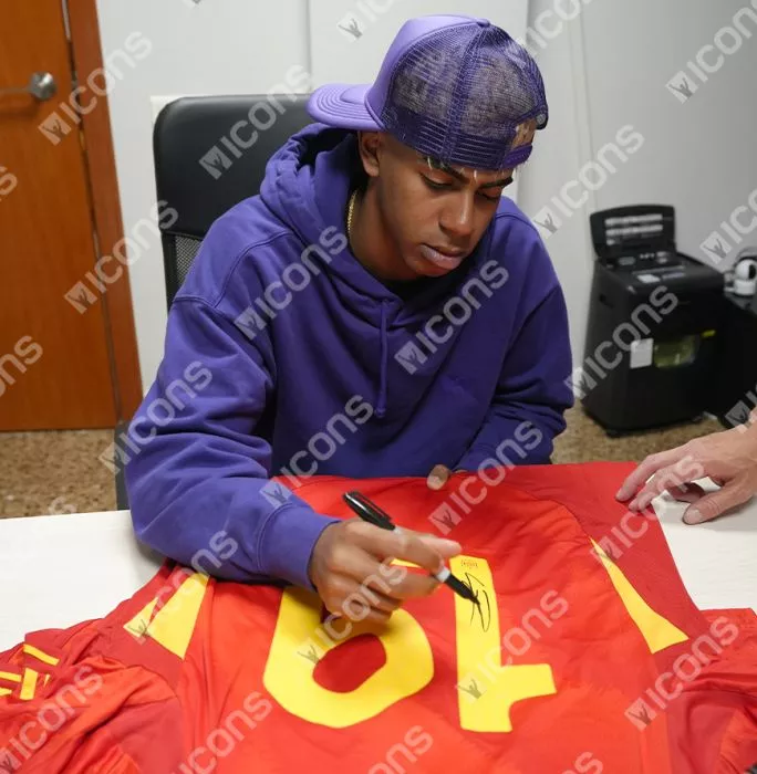 Lamine Yamal Back Signed Spain 2024-25 Home Shirt In Classic
