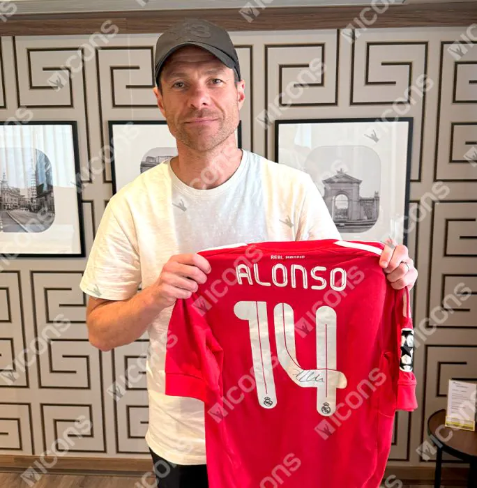 Xabi Alonso Back Signed Real Madrid 2011-12 Third Shirt In Classic