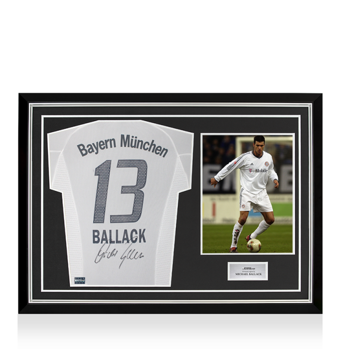 Michael Ballack Back Signed FC Bayern Munich 2002-03 Away Shirt In