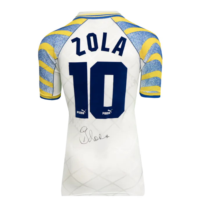 Gianfranco Zola Back Signed Parma Calcio 1913 1995-97 Home Shirt