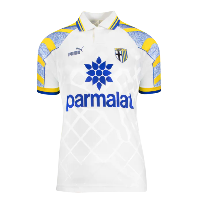 Gianfranco Zola Back Signed Parma Calcio 1913 1995-97 Home Shirt
