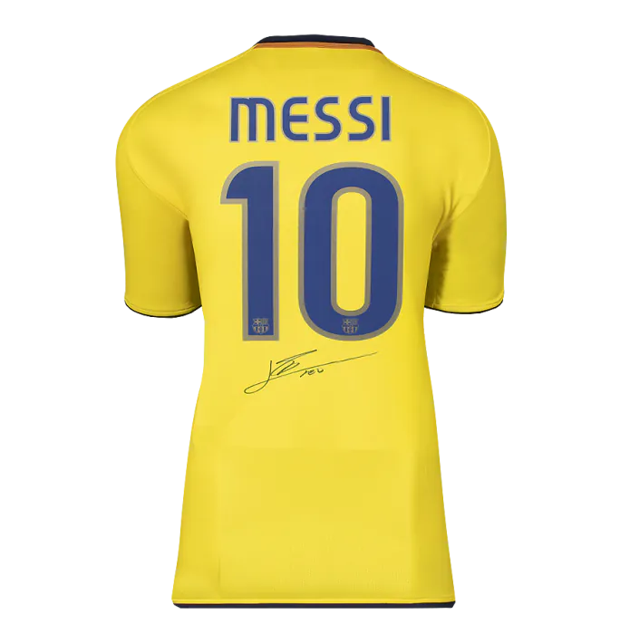 Lionel Messi Official FC Barcelona Back Signed and Framed 2008-10