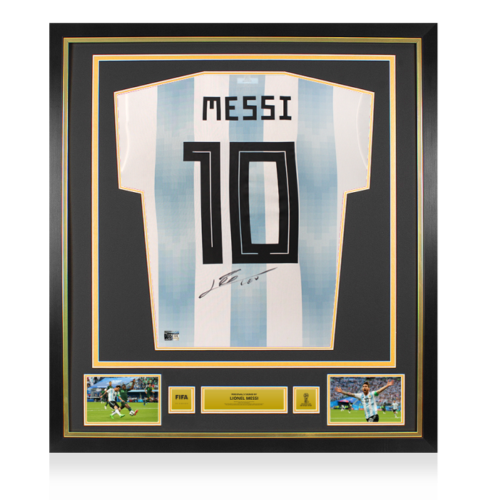 Lionel Messi Official 2018 FIFA World Cup™ Back Signed and Framed