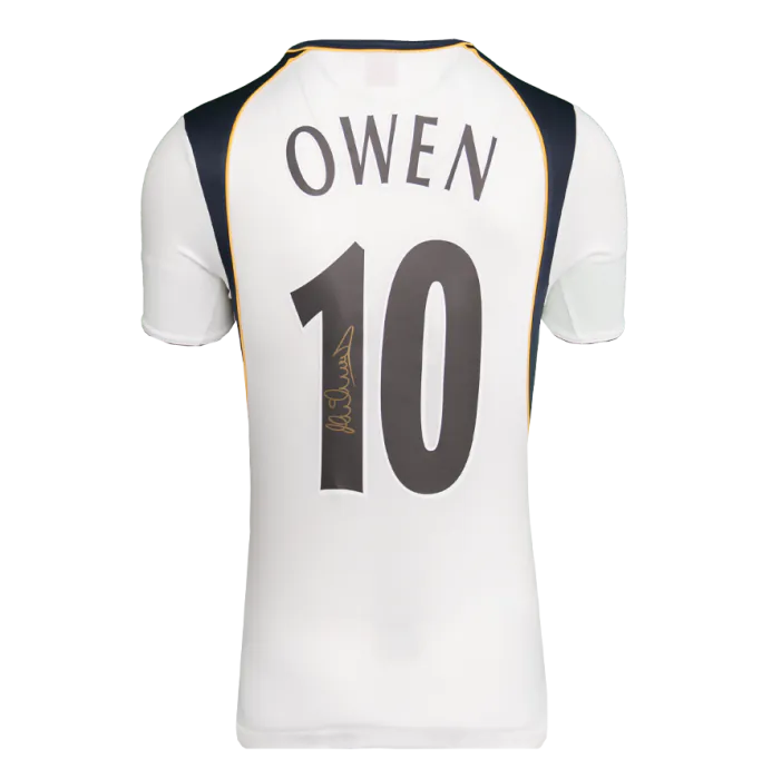 Michael Owen Back Signed Liverpool 2001-02 Away Shirt In Classic Frame