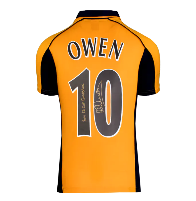 Michael Owen Back Signed Liverpool 2000-01 Away Shirt - 2001 FA