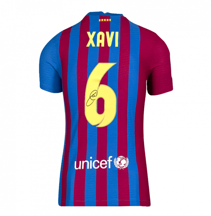 Xavi Official UEFA Champions League Back Signed and Hero