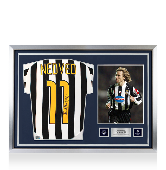 Pavel Nedved Official UEFA Champions League Back Signed and Hero