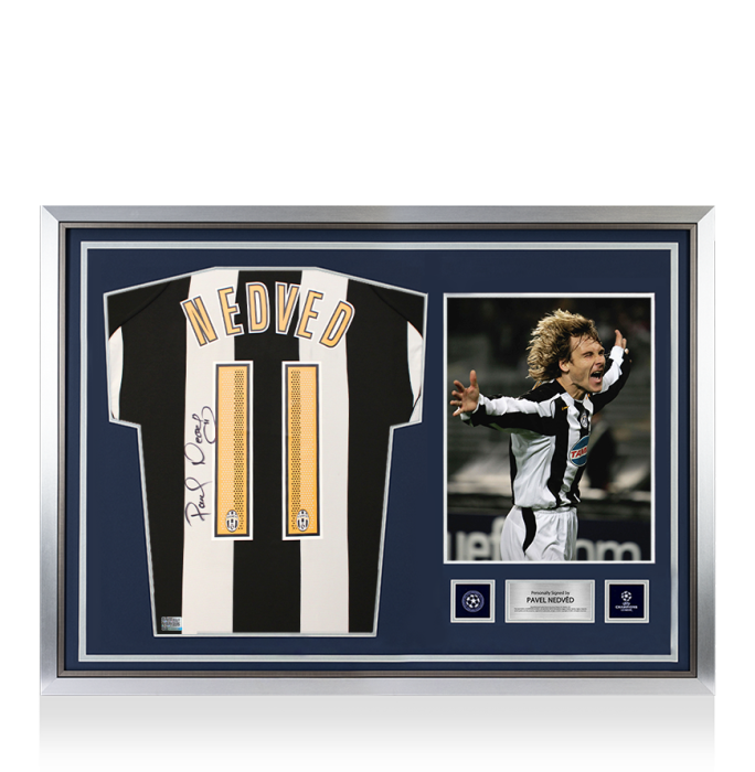 Pavel Nedved Official UEFA Champions League Back Signed and Hero