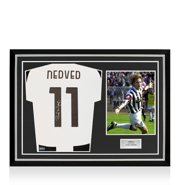 Pavel Nedved Back Signed Juventus 2024-25 Home Shirt with Fan