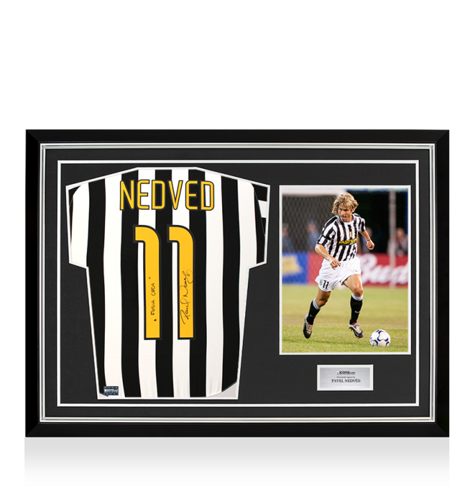 Pavel Nedved Back Signed Juventus 2003-04 Home Shirt - Furia Ceca