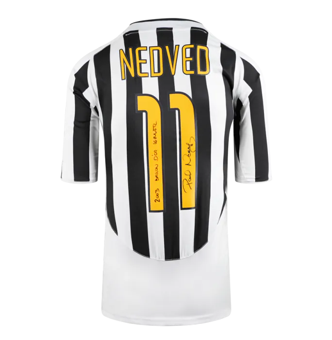 Pavel Nedved Back Signed Juventus 2003-04 Home Shirt - 