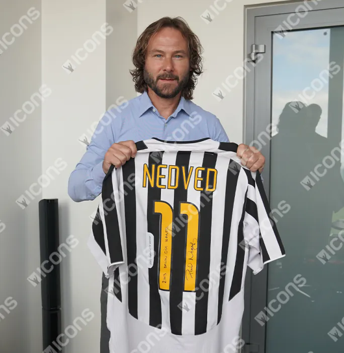 Pavel Nedved Back Signed Juventus 2003-04 Home Shirt - 