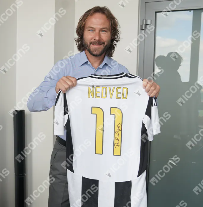 Pavel Nedved Signed Juventus 2024-25 Home Shirt with Fan Style