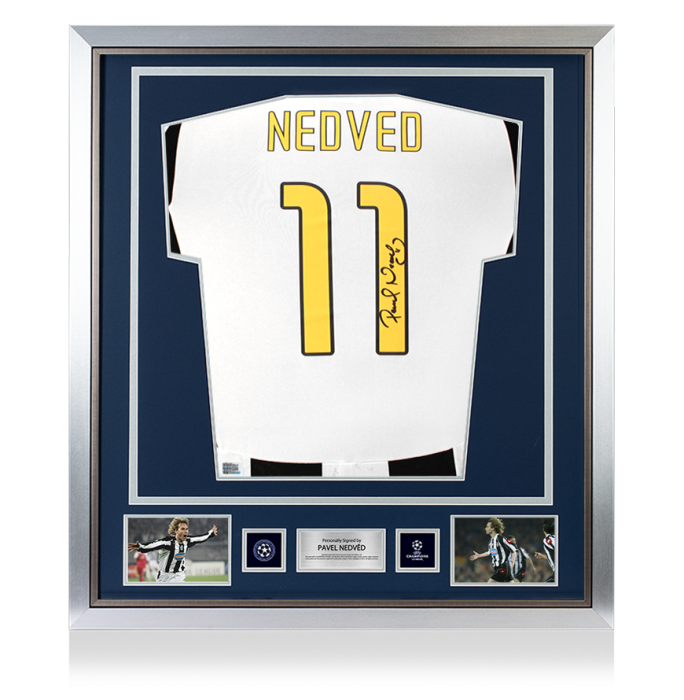 Pavel Nedved Official UEFA Champions League Signed and Framed