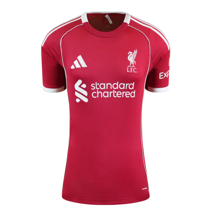 Alexis Mac Allister Back Signed Liverpool 2025-26 Home Shirt In