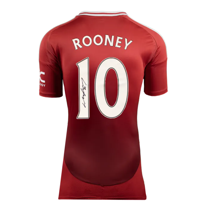 Wayne Rooney Official UEFA Champions League Back Signed and Framed
