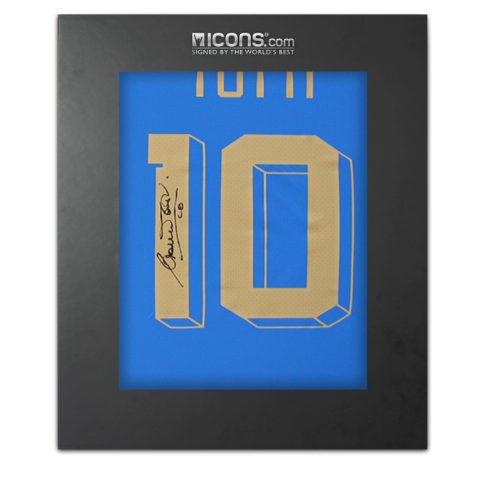 Francesco Totti Back Signed Italy 2022-23 Home Shirt In Deluxe