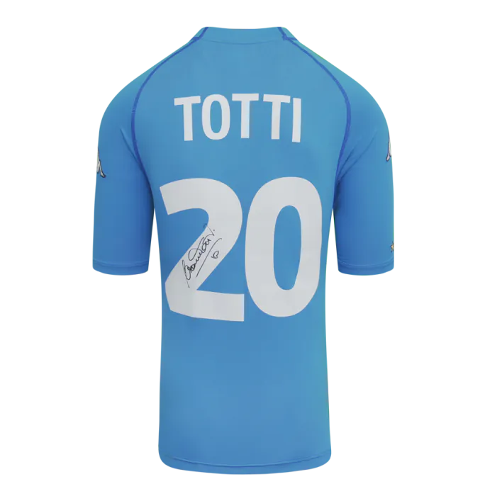 Francesco Totti Back Signed Italy 2000-01 Home Shirt In Hero Frame