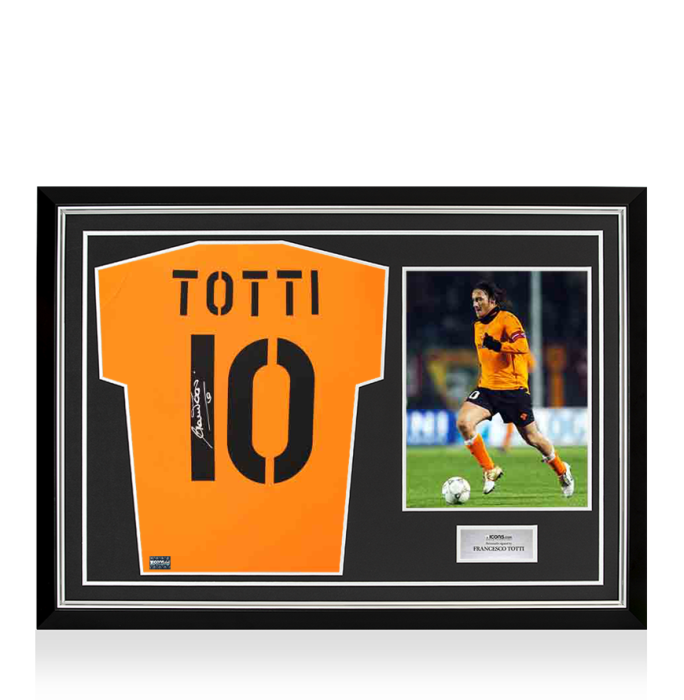 Francesco Totti Back Signed AS Roma 2003-04 Third Shirt In Hero