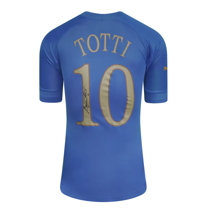 Francesco Totti Autographed Italy 2004-06 Home Jersey In Classic Frame