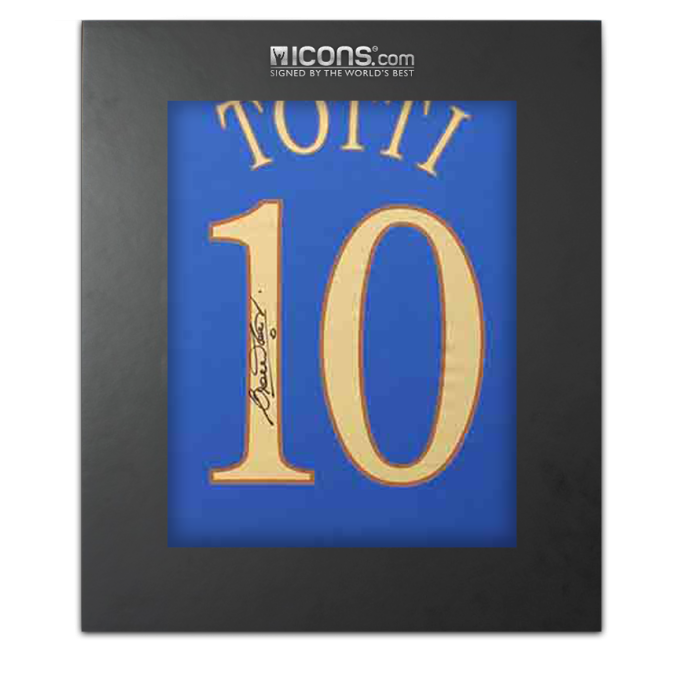 Francesco Totti Autographed Italy 2004-06 Home Jersey In Deluxe
