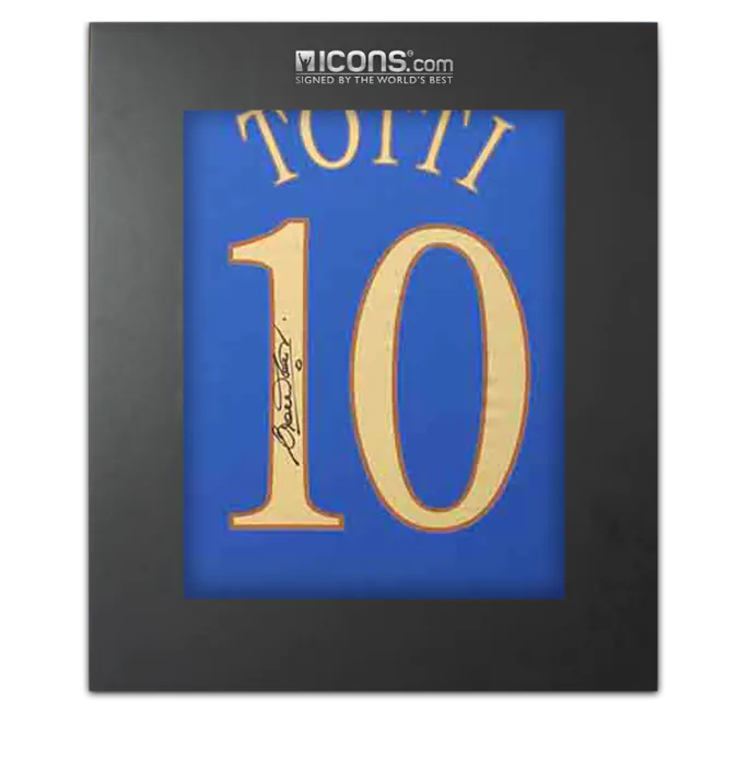 Francesco Totti Autographed Italy 2004-06 Home Jersey In Deluxe