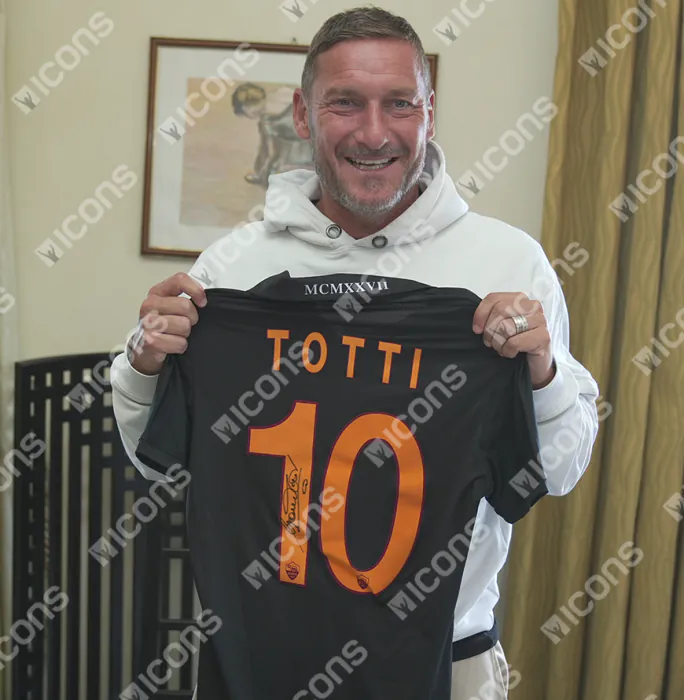 Francesco Totti Official UEFA Champions League Back Signed and